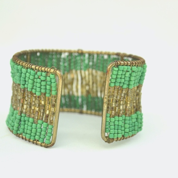 Women's Beaded Cuff Bracelet - Picture 2 of 4